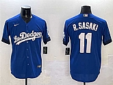 Men's Los Angeles Dodgers #11 Roki Sasaki Royal City Connect Cool Base Stitched Jersey,baseball caps,new era cap wholesale,wholesale hats